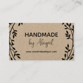 Vignes de couronnes faites main | Carte de visite (Devant)