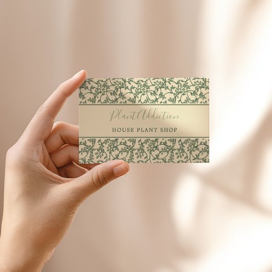 Vignes de jardin motif délicat jolie carte de visi