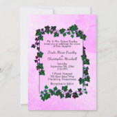 Vignes de marbre rose Faire-part de mariage (Devant)