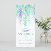 Vignes mariages en cascade programme vert aquarell (Debout devant)