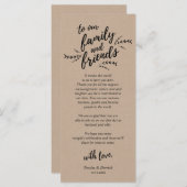 Vignes Rustiques Kraft, Carte de remerciements de  (Devant / Derrière)