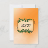 Vignes sur Orange automne RSVP avec entrée (Dos)