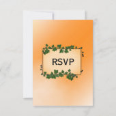 Vignes sur Orange automne RSVP avec plat principal (Dos)