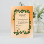 Vignes sur RSVP d'automne orange avec plat princip (Debout devant)