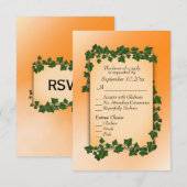 Vignes sur RSVP d'automne orange avec plat princip (Devant / Derrière)