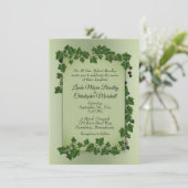 Vignes vert d'olive Faire-part de mariage (Debout devant)