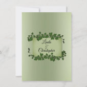 Vignes vert d'olive Faire-part de mariage (Dos)