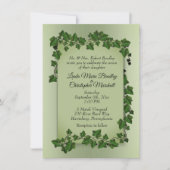 Vignes vert d'olive Faire-part de mariage (Devant)