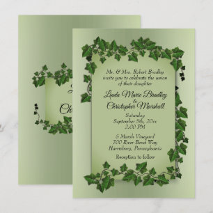 Vignes vert d'olive Faire-part de mariage