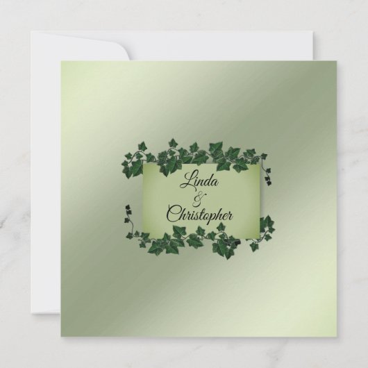 Vignes vertes d'été Faire-part de mariage (Dos)