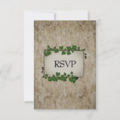 Vignes vertes sur bois RSVP avec choix d'entrée (Dos)