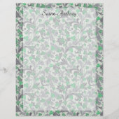 Vignes vintages de lierre vert poussant sur papier (Dos)