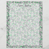 Vignes vintages de lierre vert poussant sur papier (Devant)