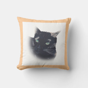 Vignet of Tortoise Shell Cat Face Pillow Kussen