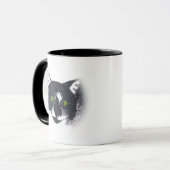 Vignet van Tuxedo Cat Face Mokken (Voorkant links)