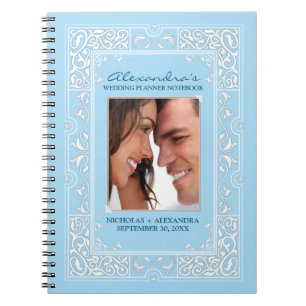 Vignette Bride's Wedding Planner-laptop (blauw) Notitieboek