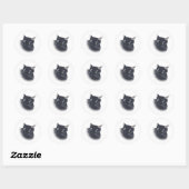 Vignette de Tortoise Shell Stickers Visage de chat (Feuille)