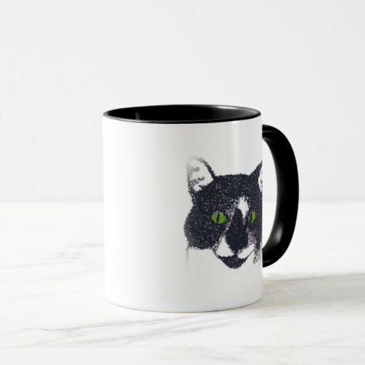 Vignette de Tuxedo Cat Face Mugs (Devant droit)