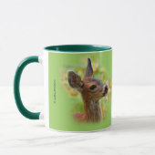 Vignetted Portret of Smiling Blacktail Deer Fawn Mok (Links)
