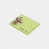 Vignetted Portret of Smiling Blacktail Deer Fawn Post-it® Notes (Schuin)