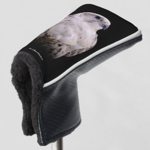 Vignetted Portret van een Inquisitive Saker Falcon Golfheadcover