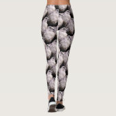 Vignetted Portret van een Inquisitive Saker Falcon Leggings (Achterkant)