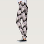 Vignetted Portret van een Inquisitive Saker Falcon Leggings (Links)