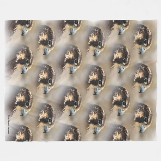 Vignetted Profile of a Peregrine Falcon Fleece Deken (Voorkant (Horizontaal))