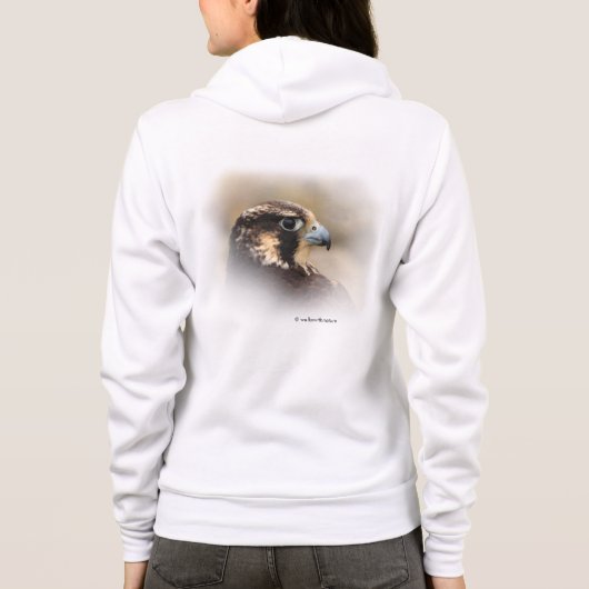 Vignetted Profile of a Peregrine Falcon Hoodie (Achterkant)
