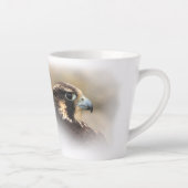 Vignetted Profile of a Peregrine Falcon Latte Mok (Rechts)
