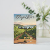 Vignoble à New York Carte postale Finger Lakes (Debout devant)