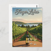 Vignoble à New York Carte postale Finger Lakes (Devant / Derrière)