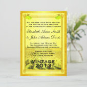Vignoble blanc Vintage Faire-part de mariage (Debout devant)