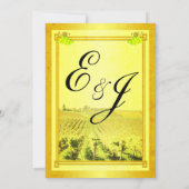 Vignoble blanc Vintage Faire-part de mariage (Dos)