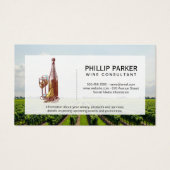 Vignoble | Bouteille de vin et verre (Devant)