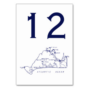 Vignoble de Martha Carte Vintage no 1 Marine Blue