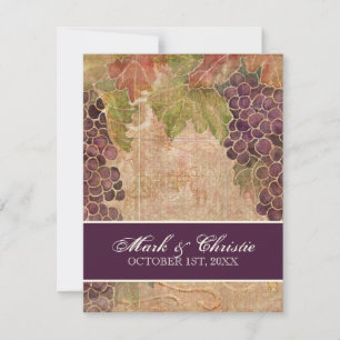 Vignoble de raisin vieilli Faire-part de mariage
