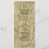 Vignoble de raisins Élégant programme de mariage É (Dos)