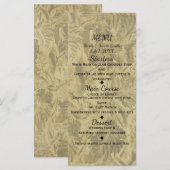 Vignoble de raisins Menu de mariage élégant de la  (Devant / Derrière)
