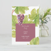 Vignoble Destination Bachelorette Party Invitation (Debout devant)