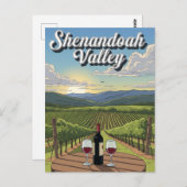 Vignoble en Virginie Shenandoah Valley Carte posta (Devant / Derrière)