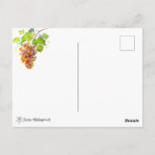 Vignoble ensoleillé. Carte postale Watercolor Art (Dos)