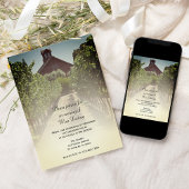 Vignoble et grange Dégustation de vin Invitation