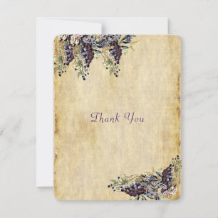 Vignoble Mariage, Aquarelle Rustique, Merci