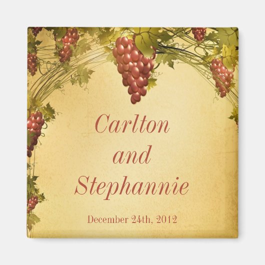 Vignoble Mariage Magnet Favoriser (Devant)