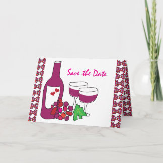 Vignoble rouge Mariage Enregistrer les cartes de d