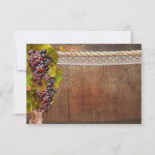 Vignoble rustique Carte de mariage à thème RSVP (Dos)