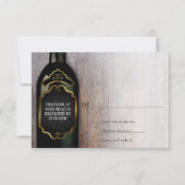 Vignoble rustique Mariage RSVP Réponse (Devant)