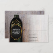 Vignoble rustique Mariage RSVP Réponse (Devant / Derrière)
