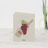 Vignoble rustique Winery Merci cartes de notes (Dos)